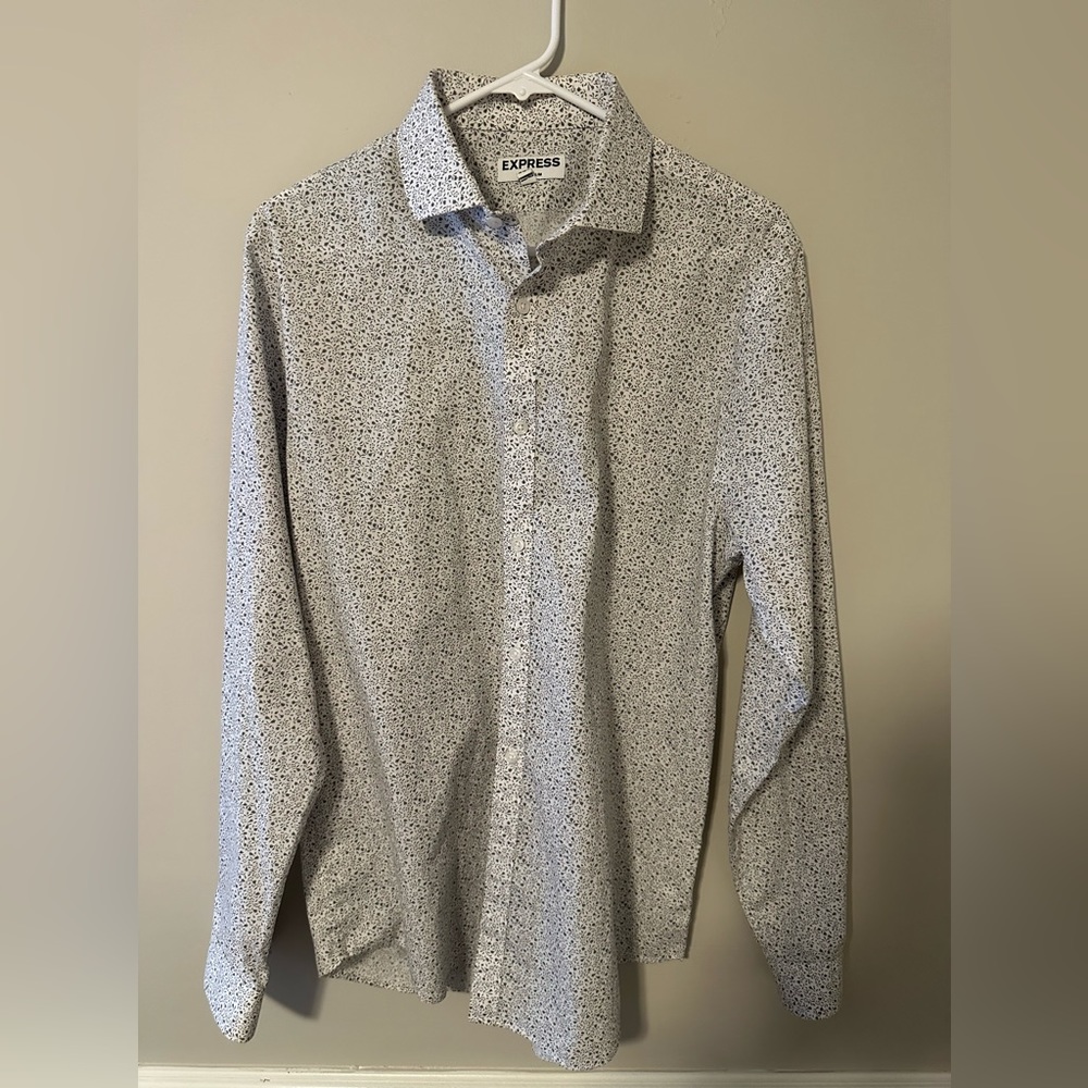 Express Men’s button down floral shirt